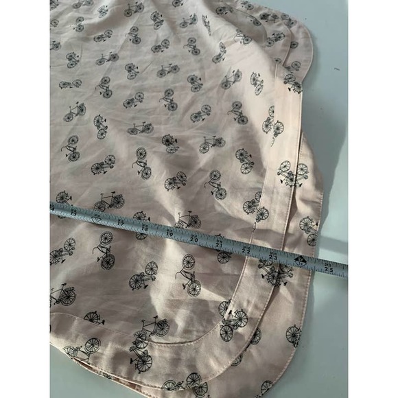 Paraphrase top size medium bicycle print short sleeve pale pink - Picture 7 of 9